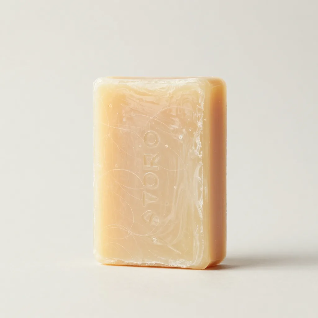 A volumising solid shampoo bar on a light background