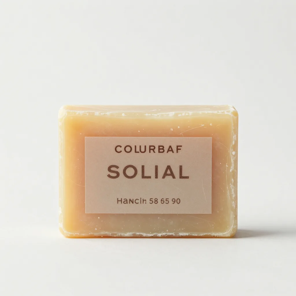 A colour-safe solid shampoo bar on a light background